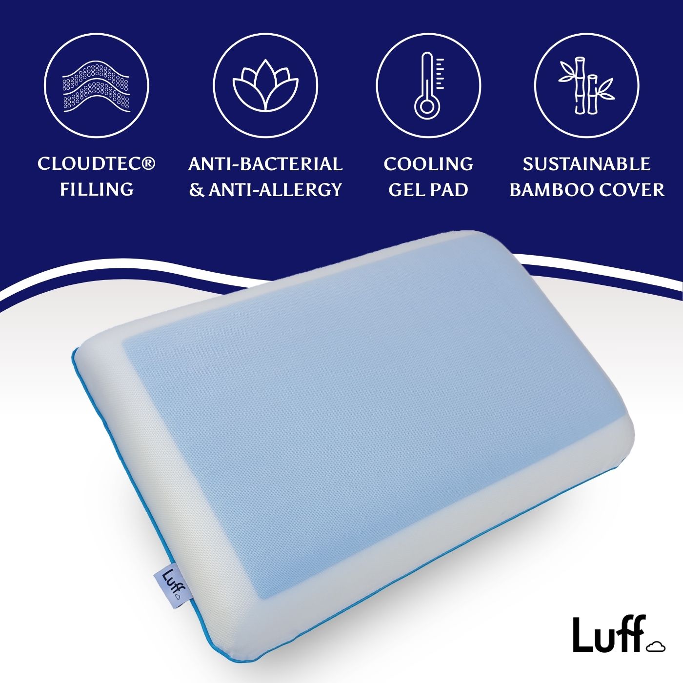 The Mayfair Cooling Gel Pillow - Luff Sleep