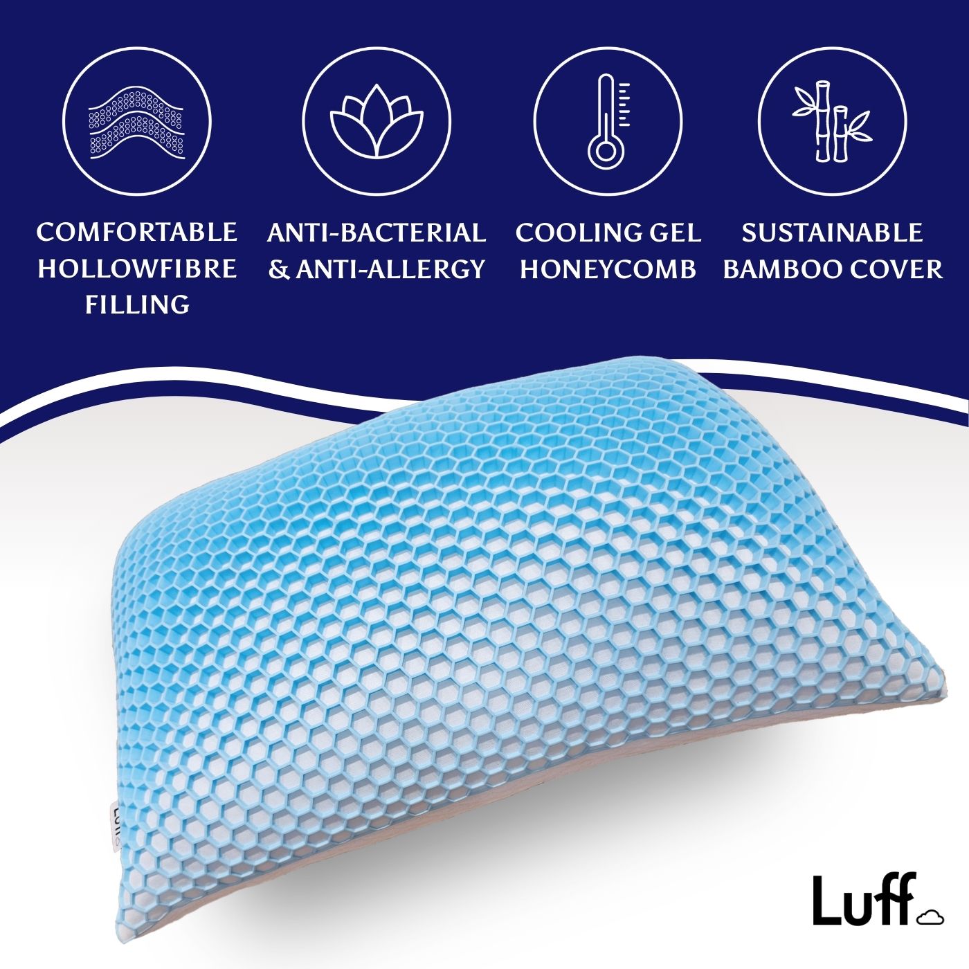 The Bamboo Honeycomb Pillow - Luff Sleep