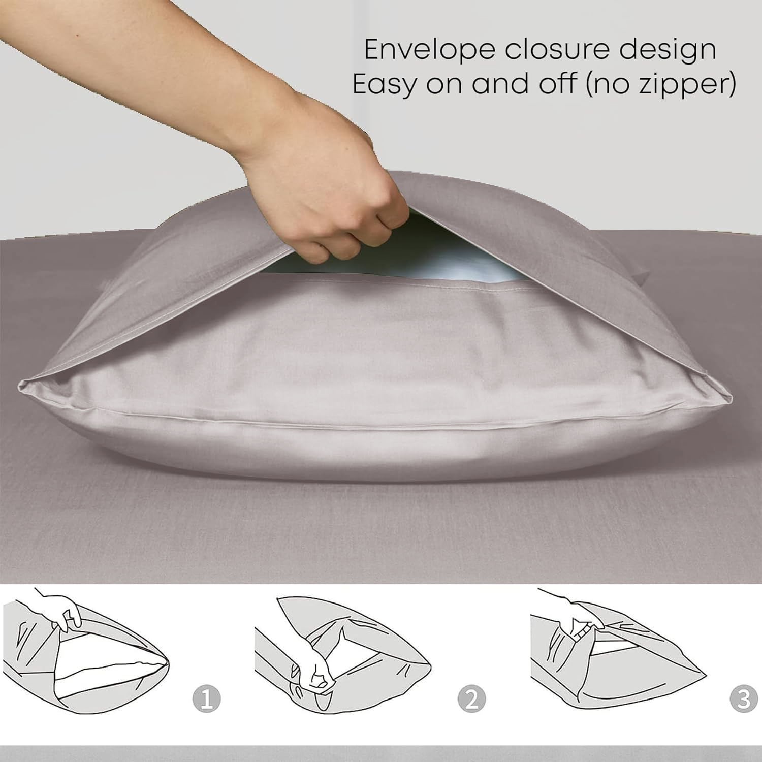 100% Organic Bamboo Silk Pillowcases - Luff Sleep