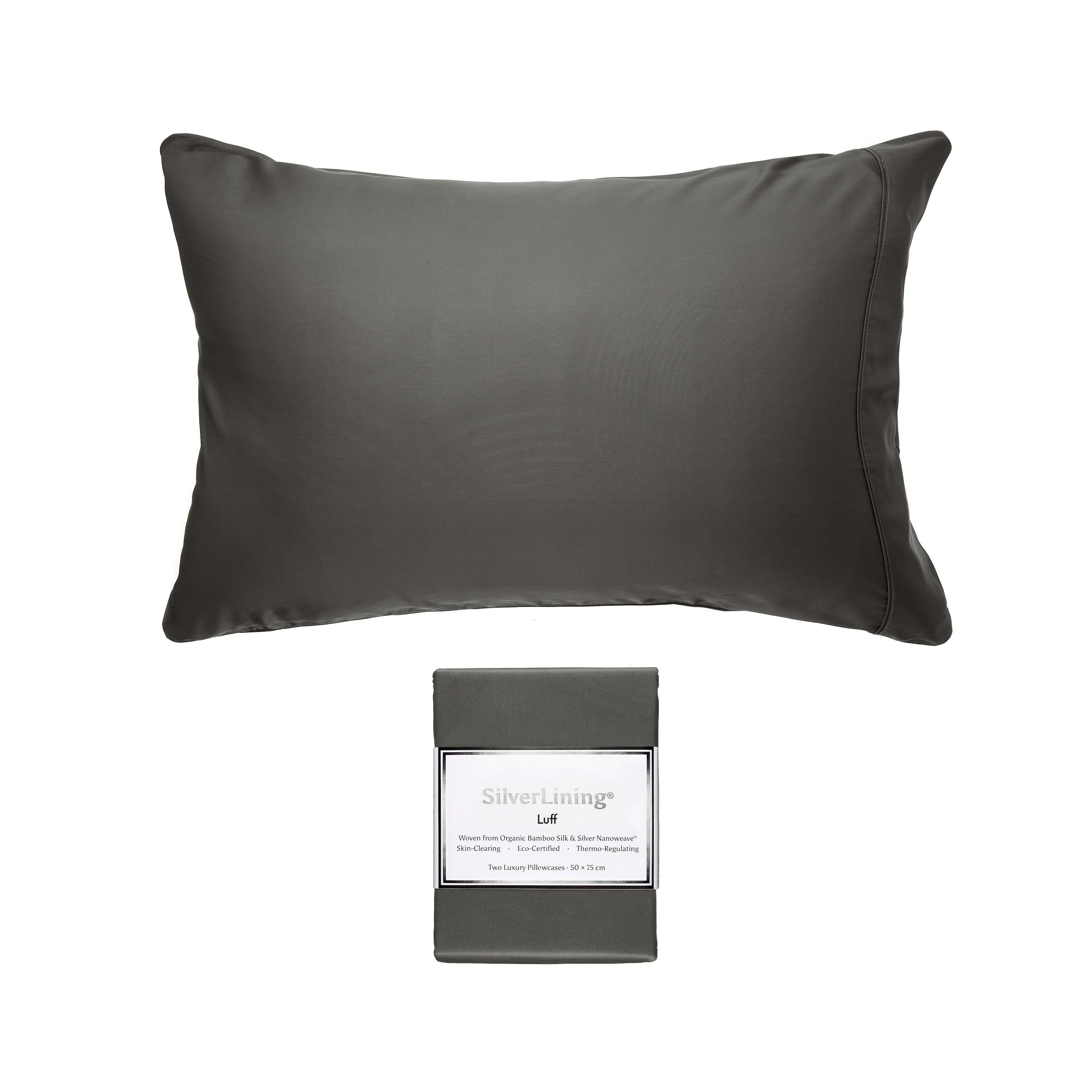 SilverLiningĀ® Organic Bamboo Silk Pillowcases (2 Pack) - Luff Sleep
