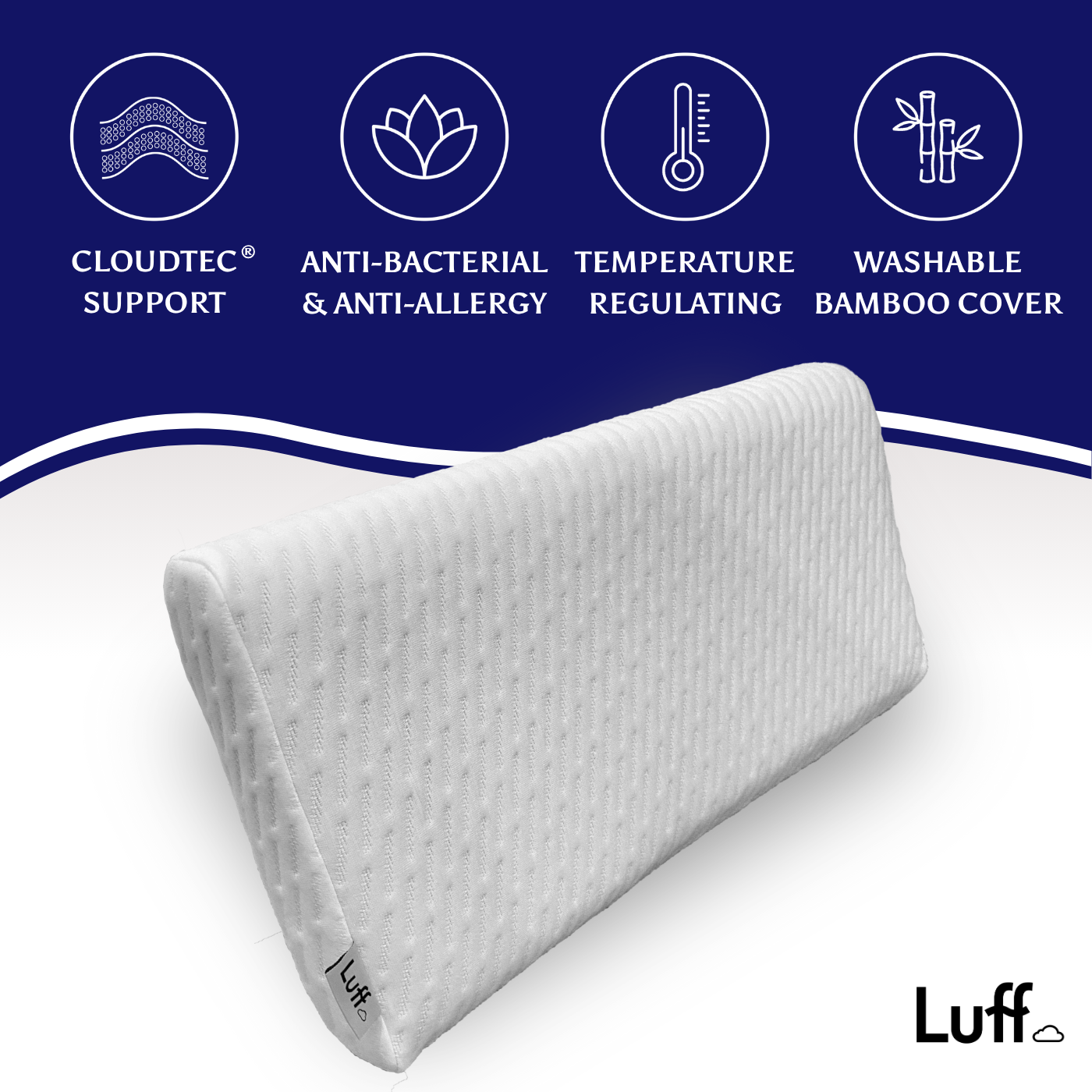 The Bamboo Skinny Pillow - Luff Sleep