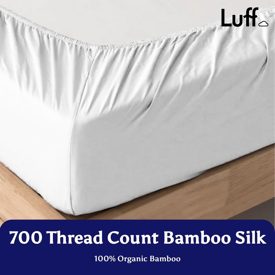 100% Organic Bamboo Silk Deep Fitted Sheet