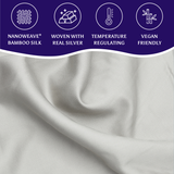SilverLining® Organic Bamboo Silk Flat Sheet - Luff Sleep