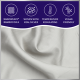 SilverLining® Organic Bamboo Silk Pillowcases (2 Pack) - Luff Sleep