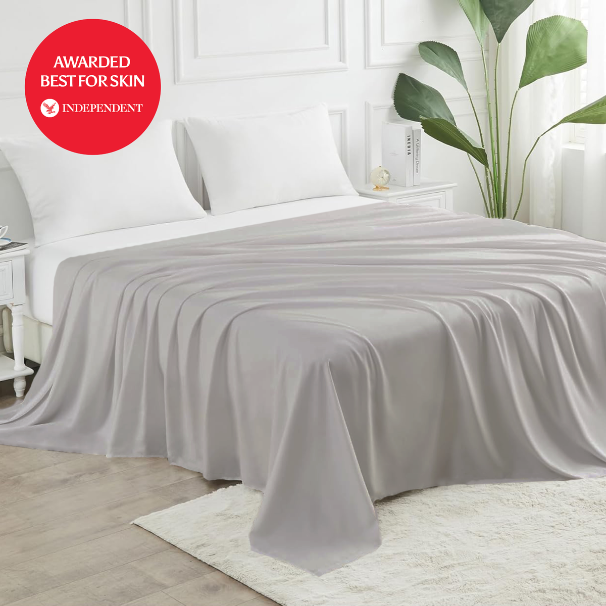 SilverLining® Organic Bamboo Silk Flat Sheet - Luff Sleep