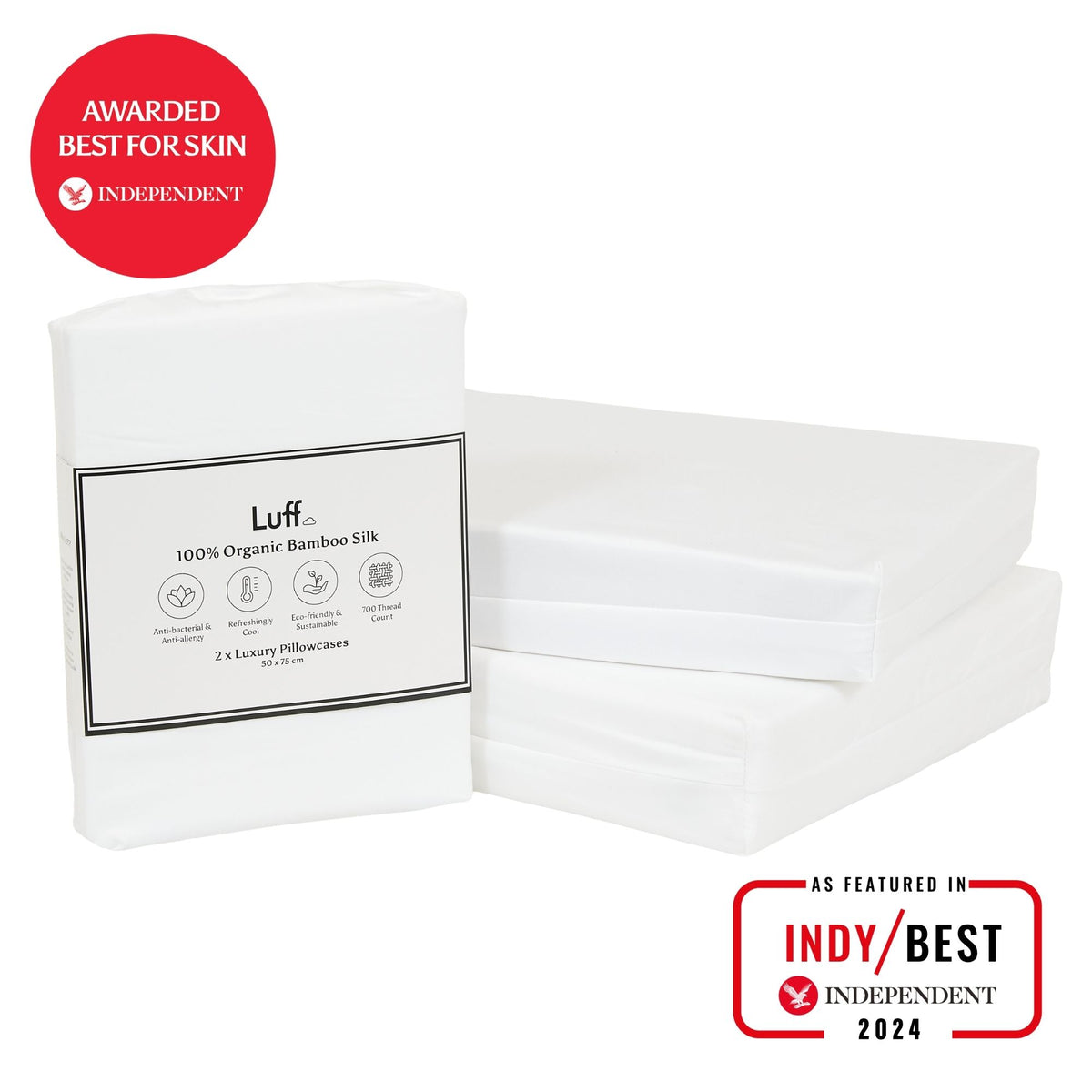 100% Organic Bamboo Silk Pillowcases - Luff Sleep