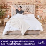 SilverLining® Organic Bamboo Silk Flat Sheet - Luff Sleep