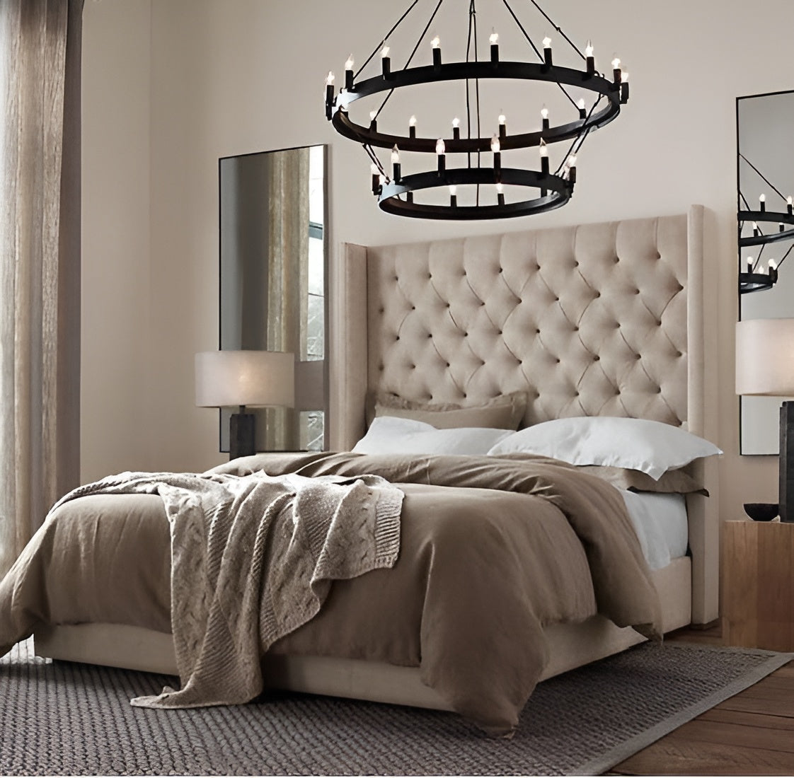 The Majestic Wingback Ottoman Bed