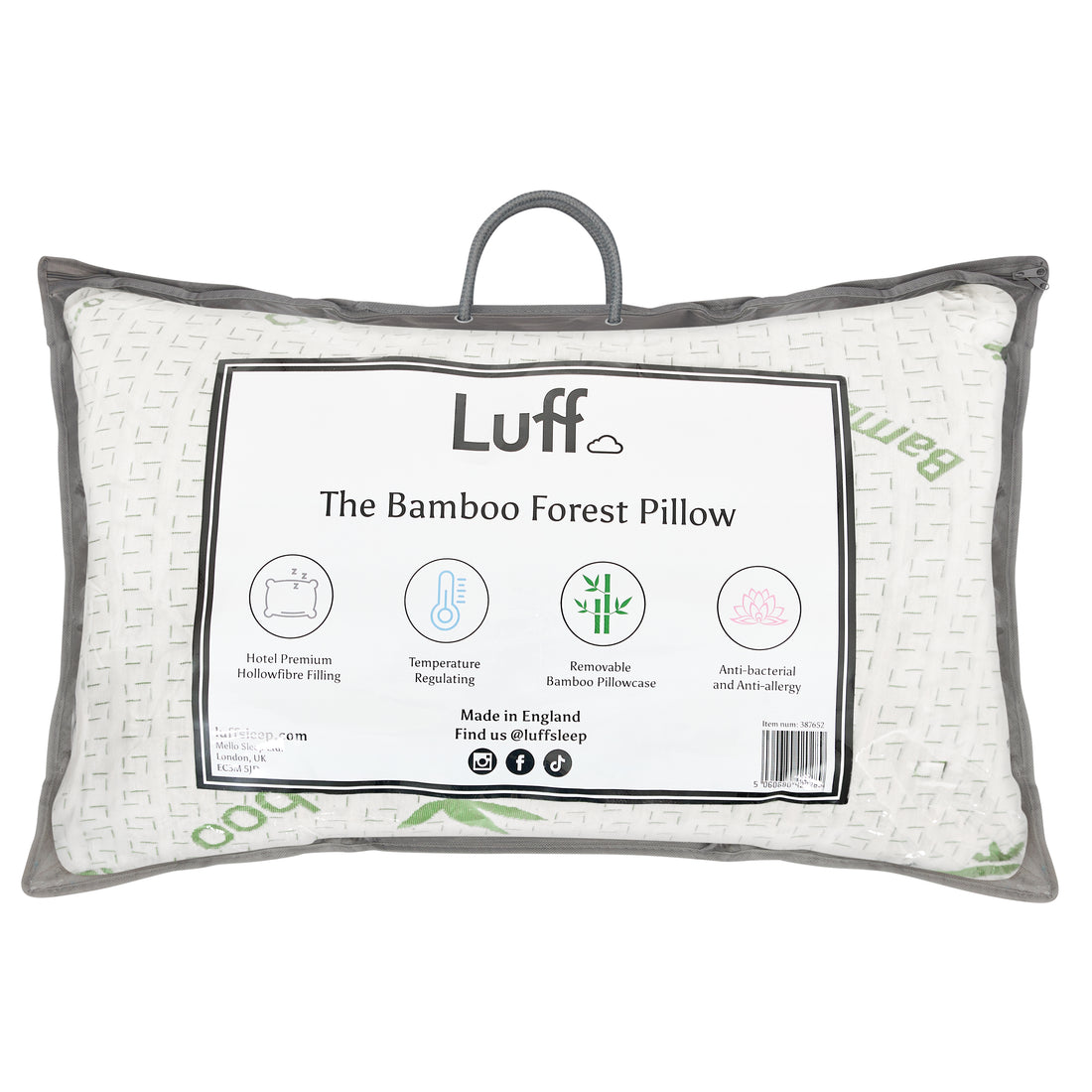 The Bamboo Forest Hollowfibre Pillow - Luff Sleep