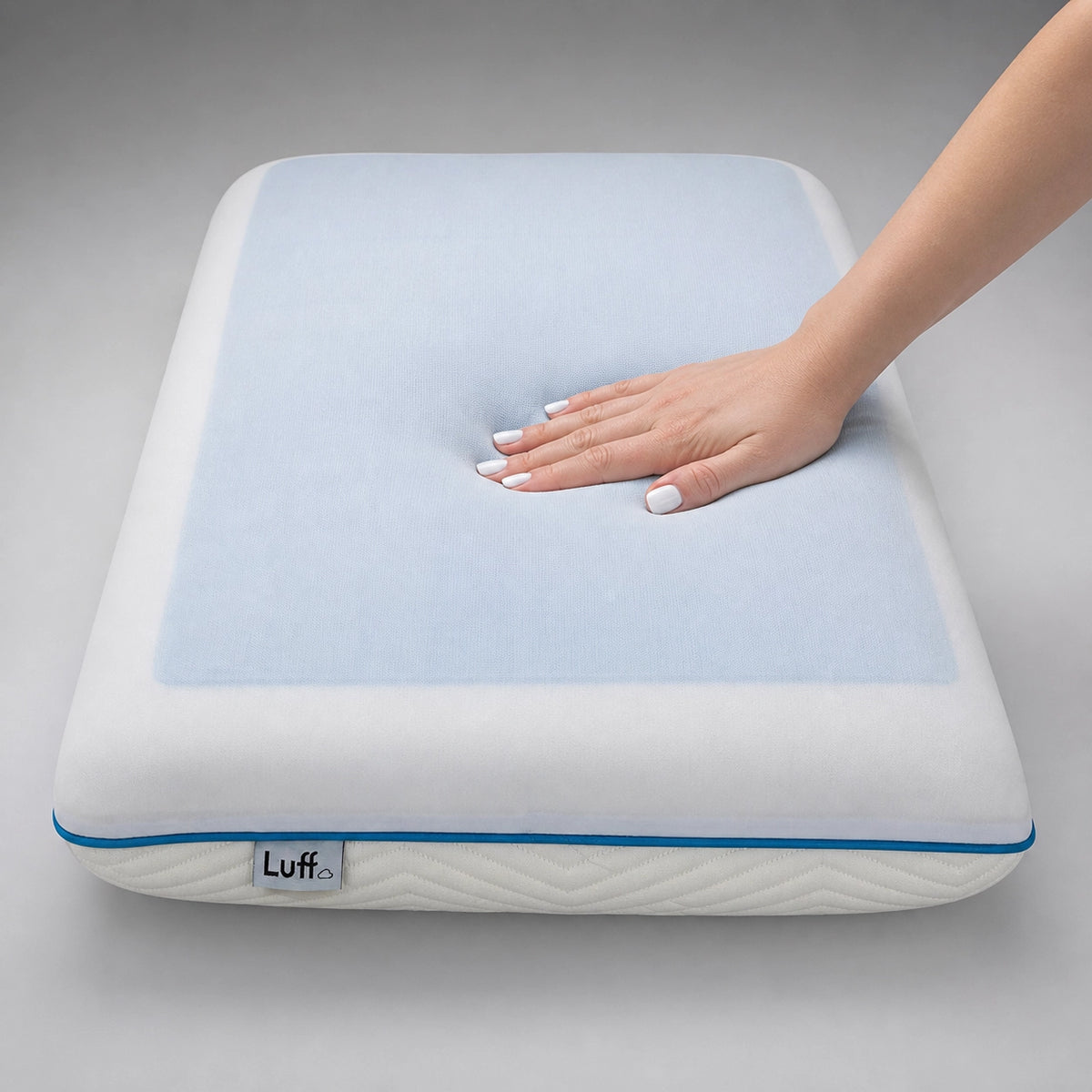 Luff Mayfair Cooling Gel Pillow - anti-allergy and antibacterial, deeper cooler sleep. Removable and washable bamboo cover.