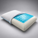 Luff Mayfair Cooling Gel Pillow - anti-allergy and antibacterial, deeper cooler sleep. Cooling blue gel pad.