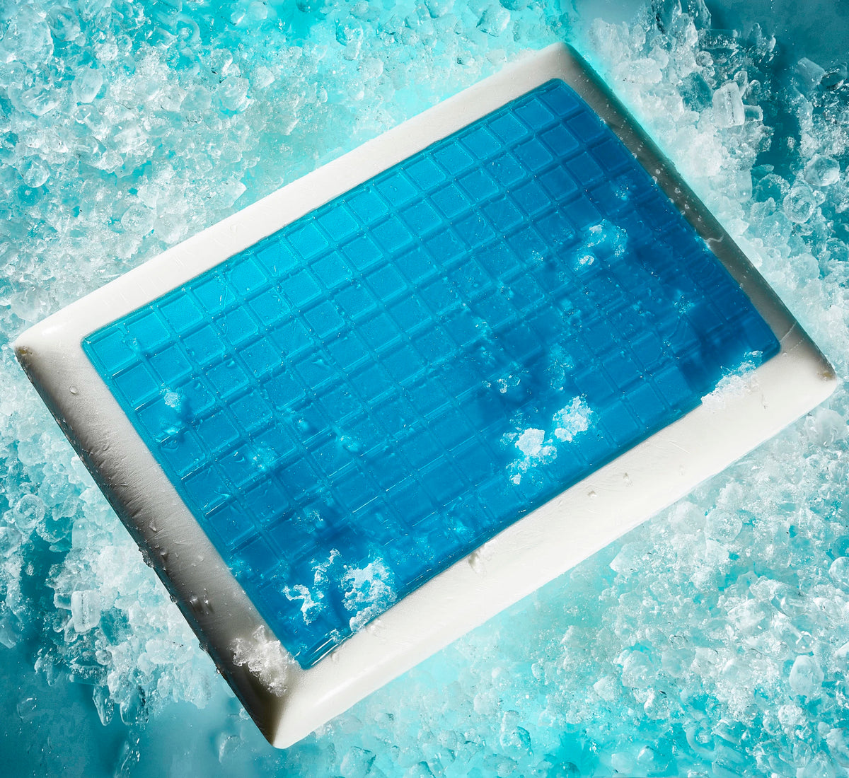 Luff Mayfair Cooling Gel Pillow - anti-allergy and antibacterial, deeper cooler sleep. Cooling gel pad.