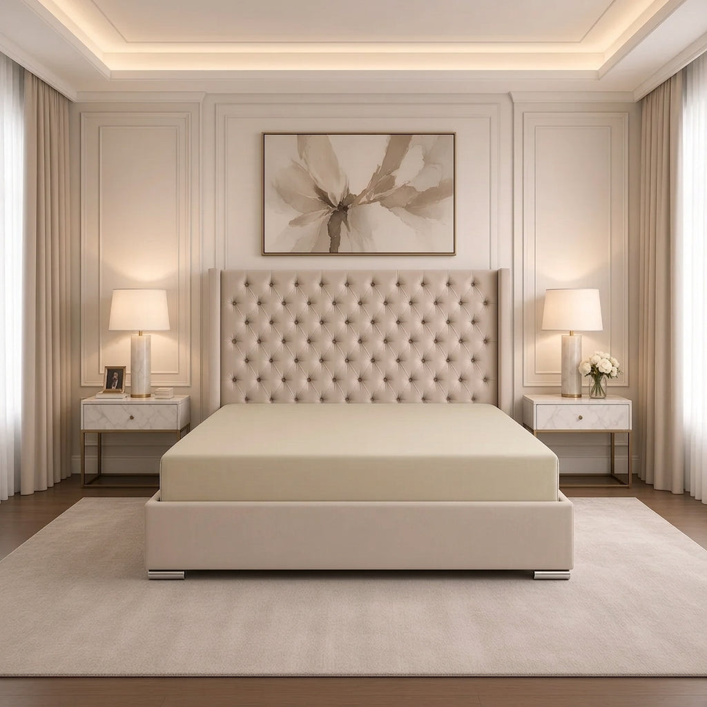 Luff SilverLining Bamboo Bedding with real silver. Naturally antibacterial and breathable #colour_champagne