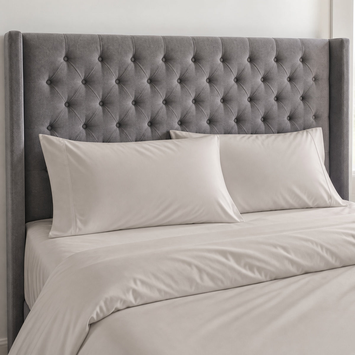 Luff SilverLining Bamboo Bedding with real silver. Naturally antibacterial and breathable #colour_light-grey