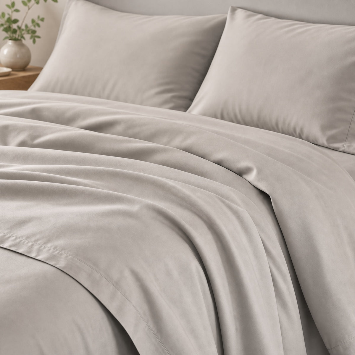 Luff SilverLining Bamboo Bedding with real silver. Naturally antibacterial and breathable #colour_light-grey