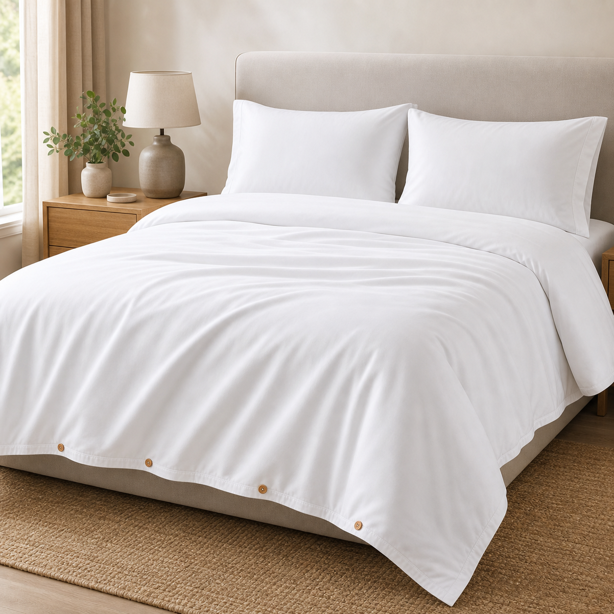 Luff SilverLining Bamboo Bedding with real silver. Naturally antibacterial and breathable #colour_white