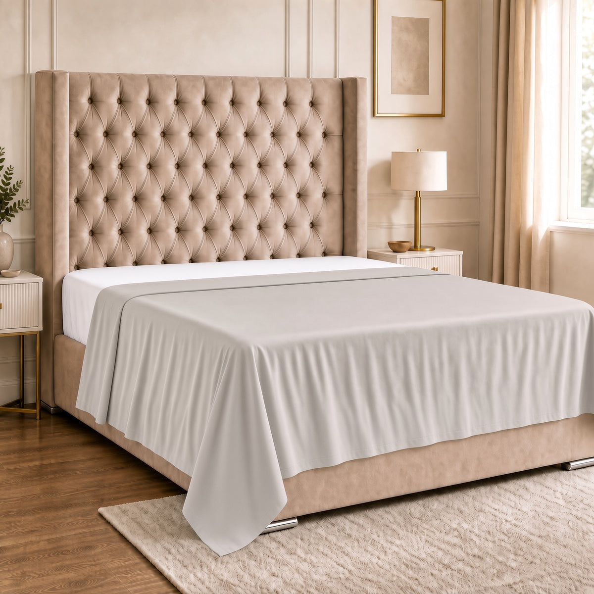 Luff SilverLining Bamboo Bedding with real silver. Naturally antibacterial and breathable #colour_light-grey