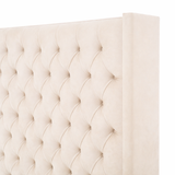The Majestic Wingback Ottoman Bed Base, Gas List Open - Luff Sleep (Plush Cream) #colour_plush-cream