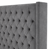 The Majestic Wingback Ottoman Bed Base, Gas List Open - Luff Sleep (Plush Grey) #colour_plush-grey