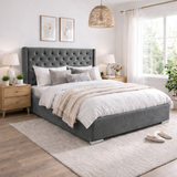 The Majestic Wingback Ottoman Bed Base, Gas List Open - Luff Sleep (Plush Grey) #colour_plush-grey
