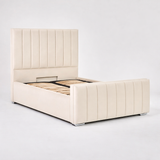 Modern Elegance Ottoman Bed Base, Gas List Open - Luff Sleep (Plush Cream) #colour_plush-cream