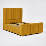 Modern Elegance Ottoman Bed Base, Gas List Open - Luff Sleep (Plush Mustard Gold) #colour_plush-mustard-gold