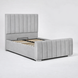 Modern Elegance Ottoman Bed Base, Gas List Open - Luff Sleep (Plush Silver) #colour_plush-silver