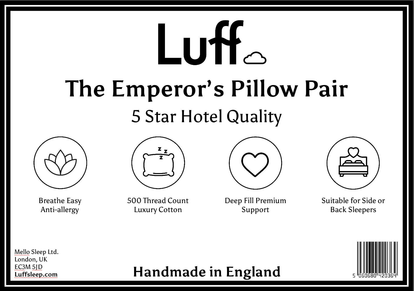 The Emperor's Pillow Pair - Luff Sleep
